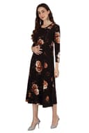 Women's Black Floral Dress thumbnail 3