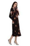 Women's Black Floral Dress thumbnail 2