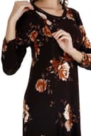 Women's Black Floral Dress thumbnail 4