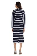Blue & White Stripped Body Fit Dress thumbnail 5
