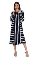 Blue & White Stripped Body Fit Dress thumbnail 2