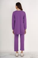 Women's Purple Coord-Set with Side Buttons thumbnail 5