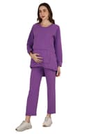 Women's Purple Coord-Set with Side Buttons thumbnail 2