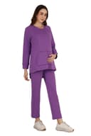 Women's Purple Coord-Set with Side Buttons thumbnail 1