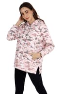 Women's Pink Army Camo Hoodie thumbnail 1