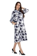 Floral White Women's Hoodie Dress thumbnail 2