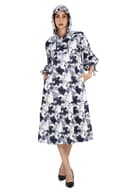 Floral White Women's Hoodie Dress thumbnail 4