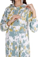 Tie & Dye - Green & Yellow Women's Hoodie Dress thumbnail 4