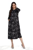 Tie & Dye - Dark Gray Women's Hoodie Dress thumbnail 1