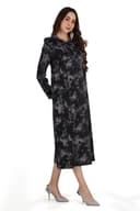 Tie & Dye - Dark Gray Women's Hoodie Dress thumbnail 3