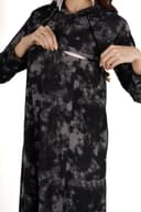 Tie & Dye - Dark Gray Women's Hoodie Dress thumbnail 5