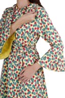 Women's Multicolored Printed Hoodie Dress thumbnail 4