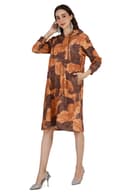 Women's Golden Brown Hoodie Dress thumbnail 2