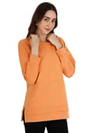 Women's Textured Tangerine Relaxed Sweatshirt thumbnail 2