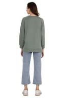 Women's Green Relaxed Sweatshirt thumbnail 5